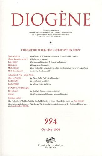 Emprunter Diogène N° 224, Octobre 2008 : Philosophie et religion : questions en débat livre