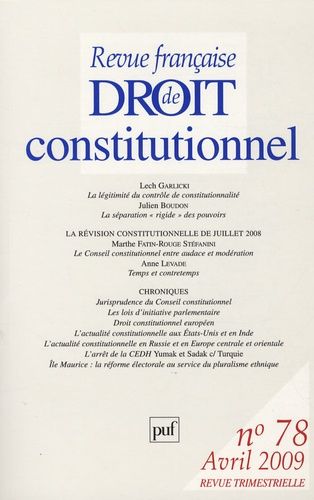 Emprunter Revue française de Droit constitutionnel N° 78, Avril 2009 livre