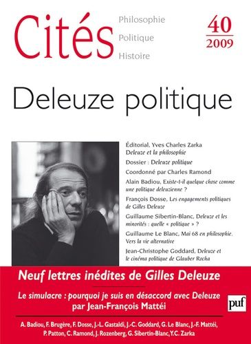 Emprunter Cités N° 40/2009 : Deleuze politique livre