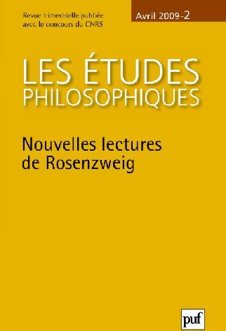 Emprunter Les études philosophiques N° 2, Avril 2009 : Nouvelles lectures de Rosenzweig livre