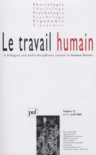 Emprunter Le travail humain Volume 72 N° 2, Avril 2009 livre