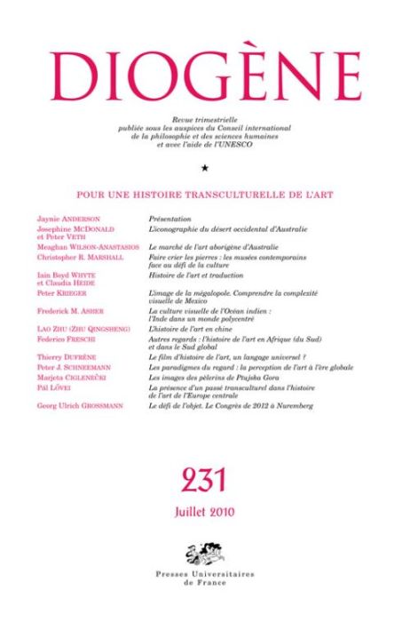 Emprunter Diogène N° 231, Juillet 2010 : Pour une histoire transculturelle de l'art livre