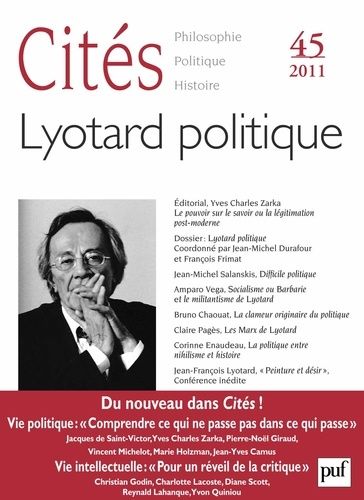 Emprunter Cités N° 45/2011 : Lyotard politique livre