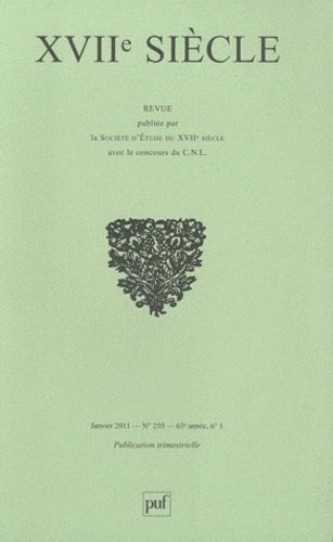 Emprunter XVIIe siècle N° 250, janvier-mars 2011 : La bohème au XVIIe siècle livre