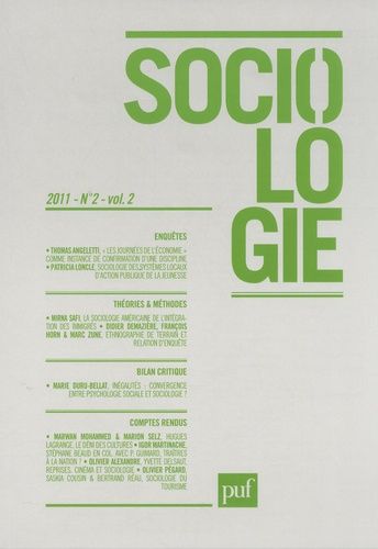 Emprunter Sociologie N° 2 . 2011, Volume 2 livre