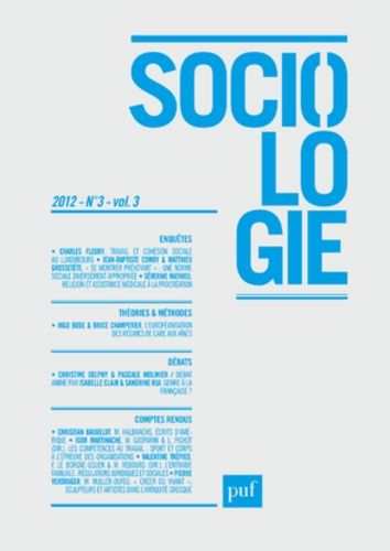 Emprunter Sociologie N° 3, vol 3, 2012 livre