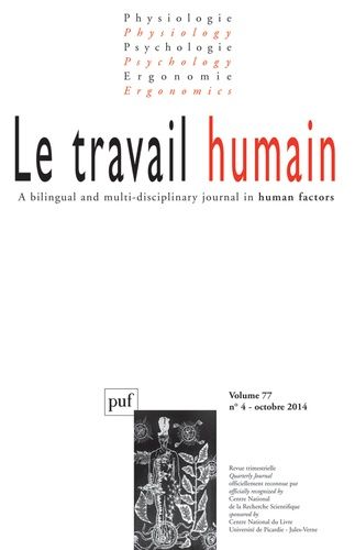 Emprunter Le travail humain Volume 77 N° 4, Octobre 2014 livre