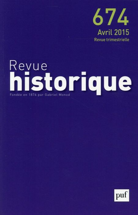 Emprunter Revue historique N° 674, avril 2015 livre