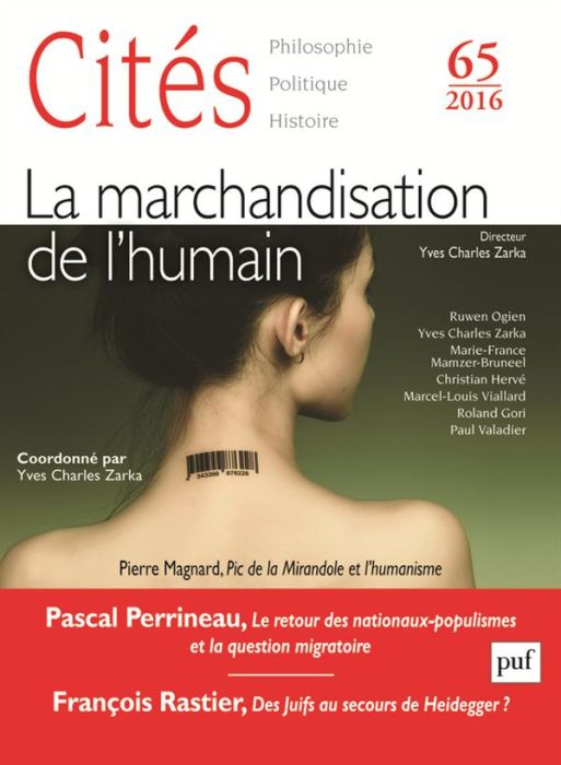 Emprunter Cités N° 65/2016 : La marchandisation de l'humain livre