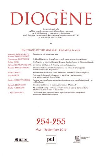 Emprunter Diogène N° 254-255, avril-septembre 2016 : Emotions et vie morale : regards d'Asie livre