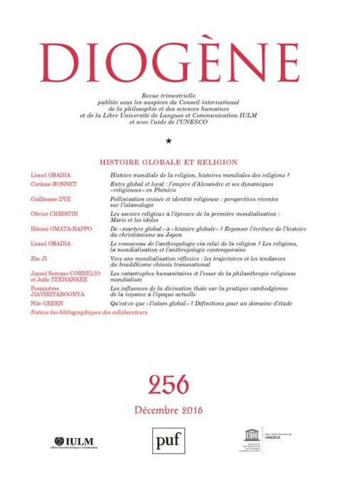 Emprunter Diogène N° 256, décembre 2016 : Histoire globale et religion livre