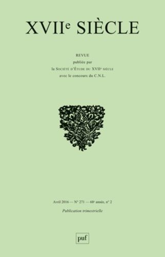 Emprunter XVIIe siècle N° 271, avril 2016 livre