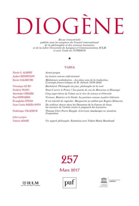 Emprunter Diogène N° 257, mars 2017 : Varia livre