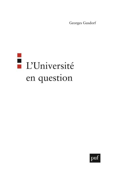 Emprunter L'université en question livre