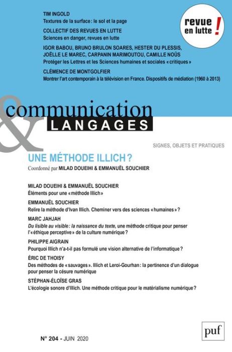 Emprunter Communication et Langages N° 204, juin 2020 livre