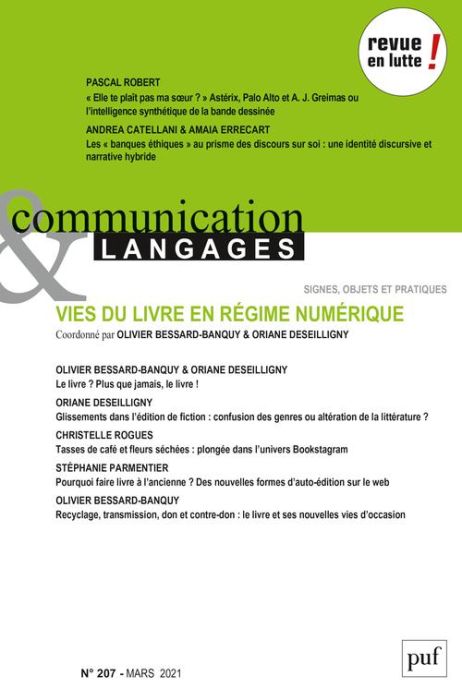 Emprunter Communication et Langages N° 207, mars 2021 : Vies du livre au régime numérique livre