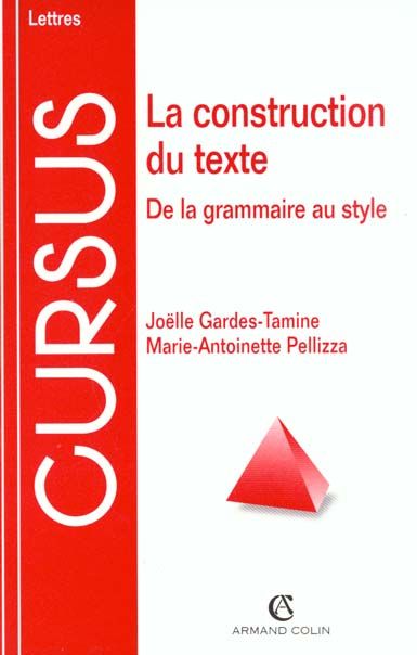 Emprunter LA CONSTRUCTION DU TEXTE. De la grammaire au style livre