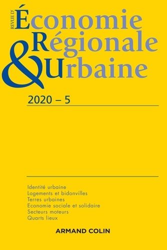 Emprunter Revue d'économie régionale et urbaine N° 5/2020 : Varia livre