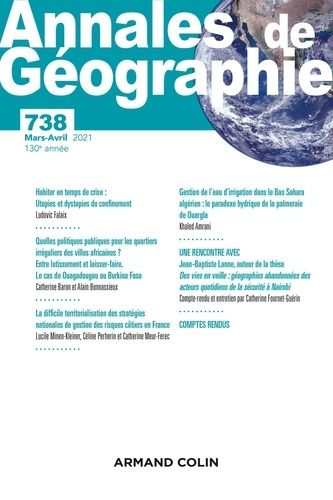 Emprunter Annales de Géographie N° 738, mars-avril 2021 livre