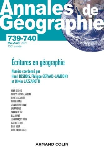 Emprunter Annales de Géographie N° 739-740, mai-août 2021 : Ecritures en géographie livre