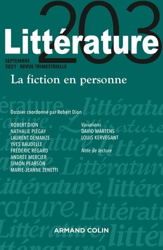 Emprunter Littérature N° 203, Septembre 2021 : La fiction en personne livre