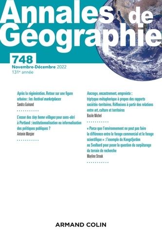 Emprunter Annales de Géographie N° 748, novembre-décembre 2022 livre