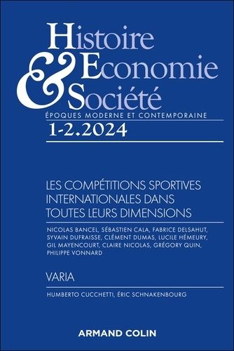 Emprunter Histoire, Economie & Société N° 1-2, juin 2024 : Les compétitions sportives internationales dans tou livre