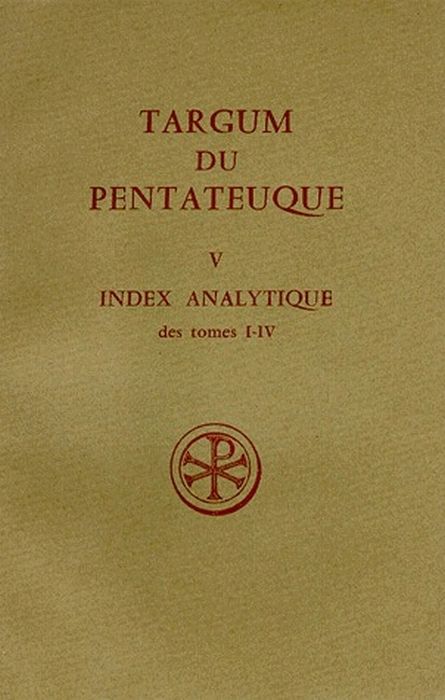 Emprunter TARGUM DU PENTATEUQUE. Tome 5, Index analytique des tomes 1 à 4 livre