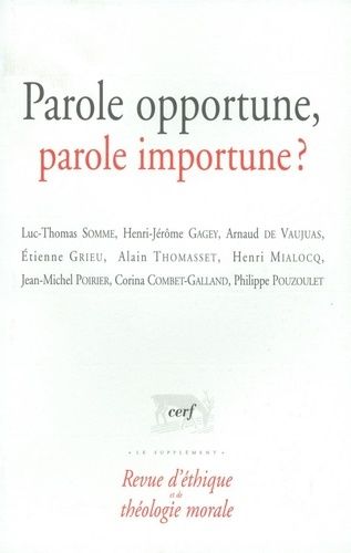 Emprunter Revue d'éthique et de théologie morale N° 236 : Parole opportune, parole importune ? livre