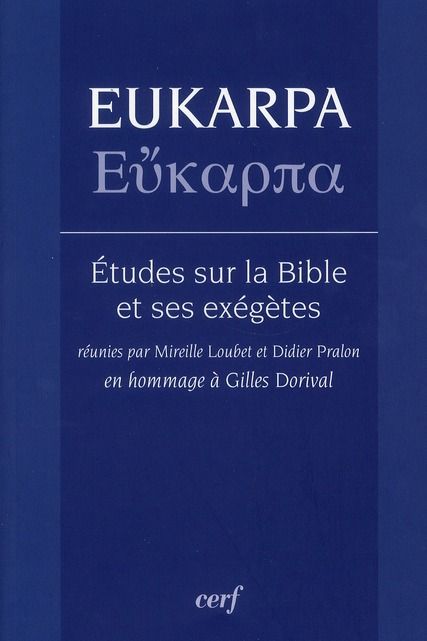 Emprunter Eukarpa, études sur la Bible et ses exégètes livre