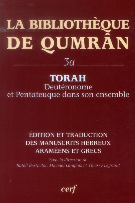 Emprunter La Bibliothèque de Qumrân. Tome 3a, Torah : Deutéronome et Pentateuque dans son ensemble, édition et livre