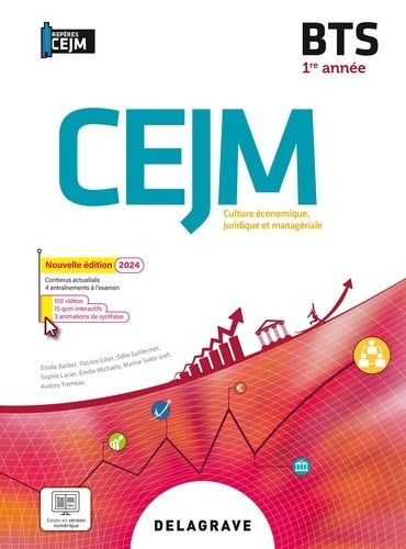 Emprunter Culture économique, juridique et managériale (CEJM) BTS 1re année Repères. Edition 2024 livre