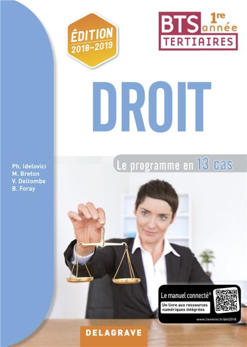 Emprunter Droit BTS 1re année. Pochette élève, Edition 2018 livre