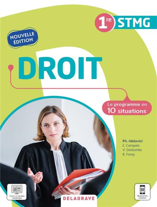 Emprunter Droit 1re STMG. Le programme en 10 situations, Edition 2021 livre