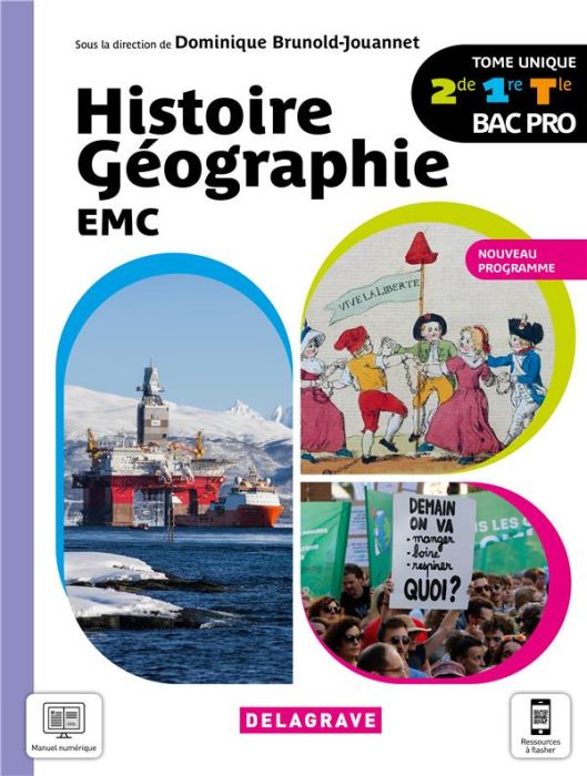 Emprunter Histoire Géographie EMC 2de, 1re, Tle Bac Pro. Tome unique, Edition 2021 livre