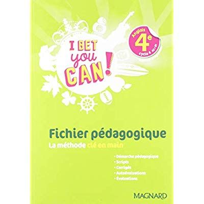 Emprunter Anglais 4e cycle 4 A2>B1 I Bet You Can! Fichier pédagogique, Edition 2019 livre