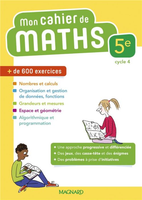 Emprunter Mathématiques 5e Mon cahier de maths. Edition 2018 livre