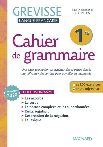 Emprunter Français 1re Grevisse. Cahier de grammaire, Edition 2022 livre