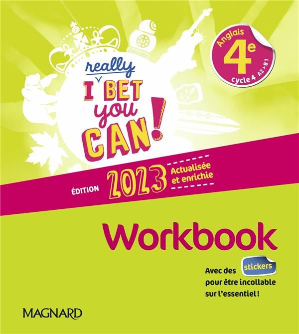 Emprunter Anglais 4e A2>B1 I Really Bet You Can! Workbook, Edition 2023 livre