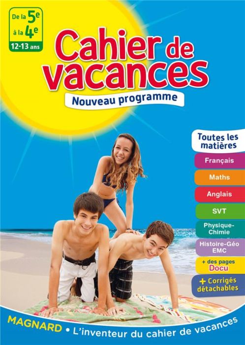 Emprunter Cahier de vacances De la 5e à la 4e. 12-13 ans livre