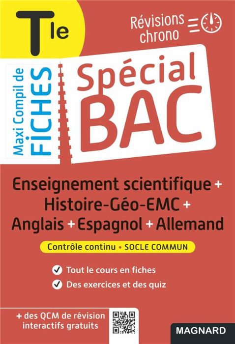 Emprunter Enseignement scientifique + Histoire-Géo-EMC + Anglais + Espagnol + Allemand Tle. Edition 2022 livre