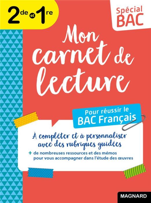 Emprunter Mon carnet de lecture Français 2de/1re. A compléter et à personnaliser avec des rubriques guidées livre