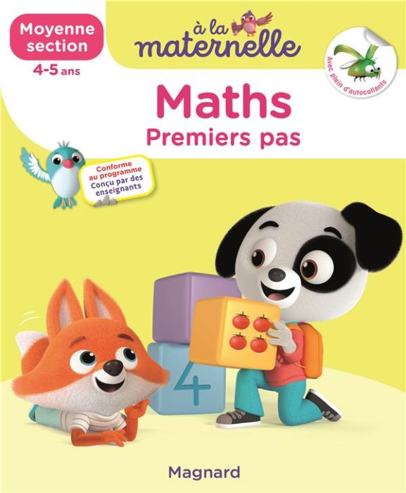 Emprunter A la maternelle, Maths Moyenne section. Premiers pas. Avec plein d'autocollants livre