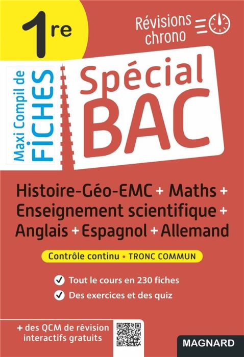 Emprunter Histoire-Géo-EMC + Maths + Enseignement scientifique + Anglais + Espagnol + Allemand. Edition 2023 livre