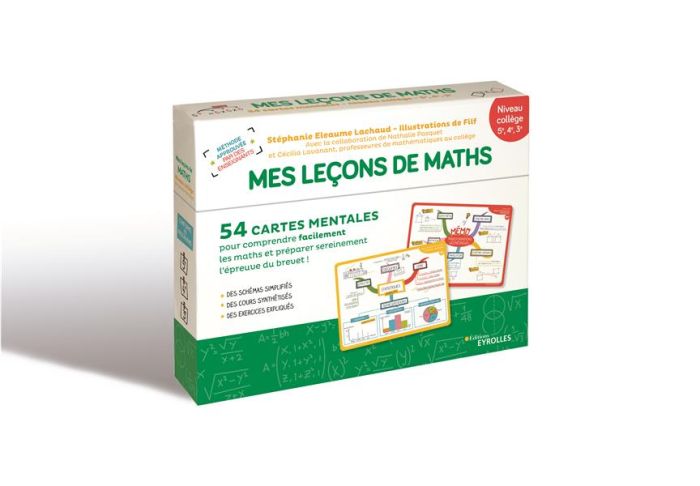 Emprunter MES LECONS DE MATHS - NIVEAU COLLEGE - 54 CARTES MENTALES POUR COMPRENDRE FACILEMENT LES MATHS ET PR livre