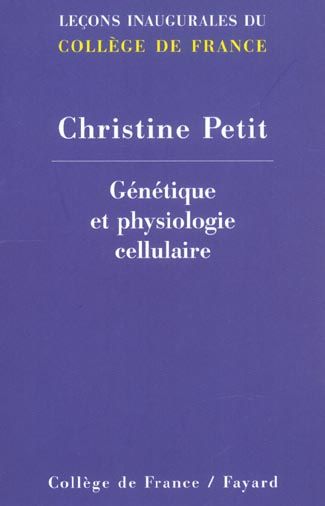 Emprunter Chaire de génétique et physiologie cellulaire livre