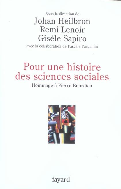 Emprunter Pour une histoire des sciences sociales. Hommage à Pierre Bourdieu livre