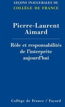 Emprunter Rôle et responsabilités de l'interprète aujourd'hui livre