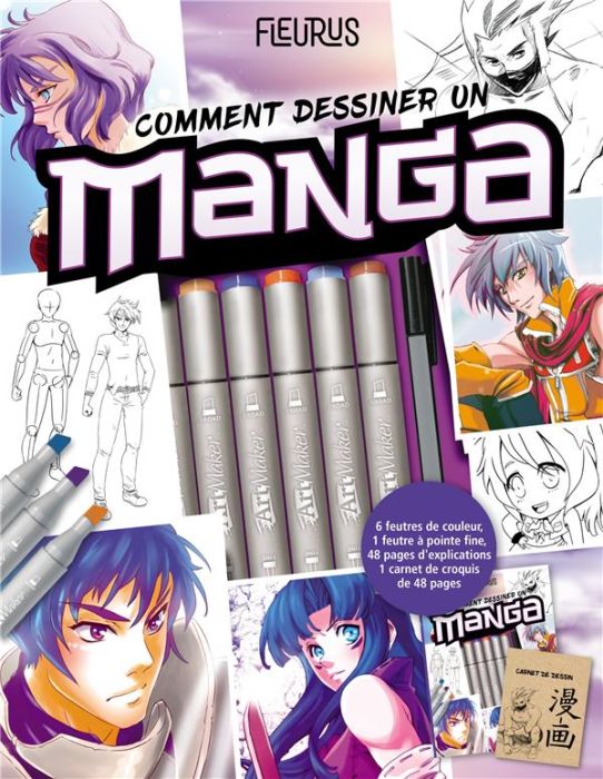 Emprunter Comment dessiner un manga. Avec 6 feutres, 1 marqueur, 1 bloc de dessins livre