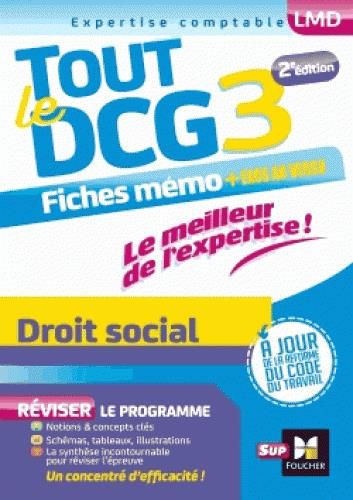 Emprunter Tout le DCG 3 Droit social. Fiches & exos, 2e édition livre